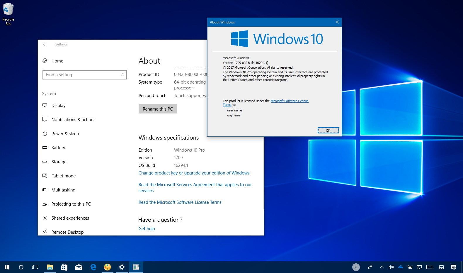 windows 10 n pro version 1803 using windows media creation tool